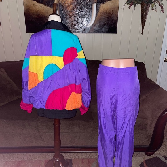 Bovattini • Vintage • Purple/ Red/ Yellow • Track Suit • Jacket & Sweatpants - Picture 11 of 14